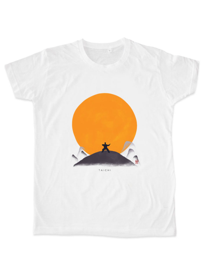taichi soleil plat blanc e1533055939315 700x904 - T-shirt blanc Taichi