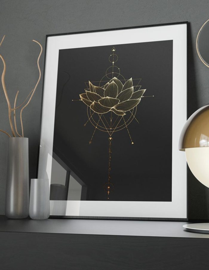 Image d'illustration de l'affiche 18x24cm "Fleur de lotus"
